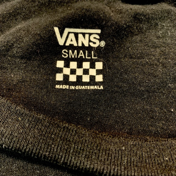 Black and White Vans Logo T-shirt or Crop Tee - Picture 5 of 6